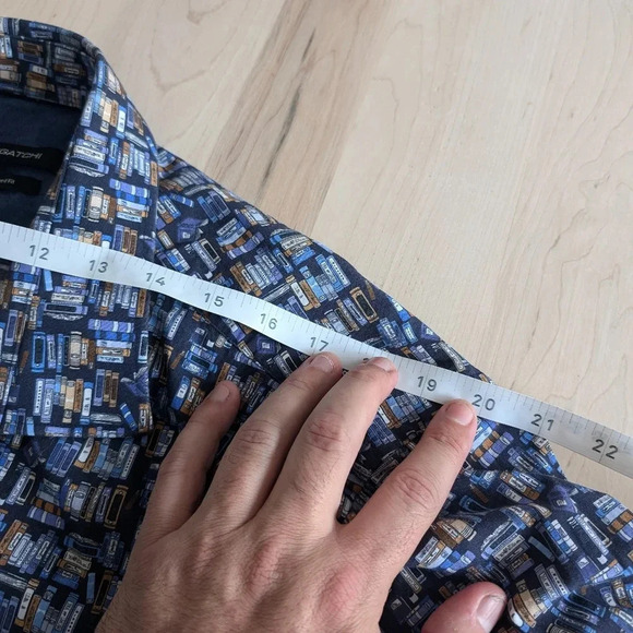 🇮🇹BUGATCHI XXL  Shirt, Books Pattern - Picture 7 of 10